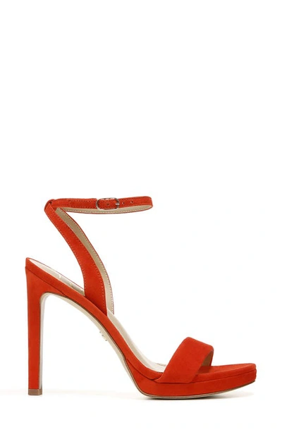 Shop Sam Edelman Jade Ankle Strap Sandal In Bright Red