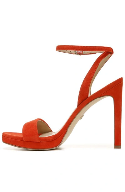 Shop Sam Edelman Jade Ankle Strap Sandal In Bright Red