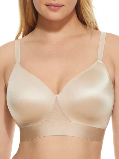 Shop Bali One Smooth U Bounce Control Wire-free T-shirt Bra In Almond