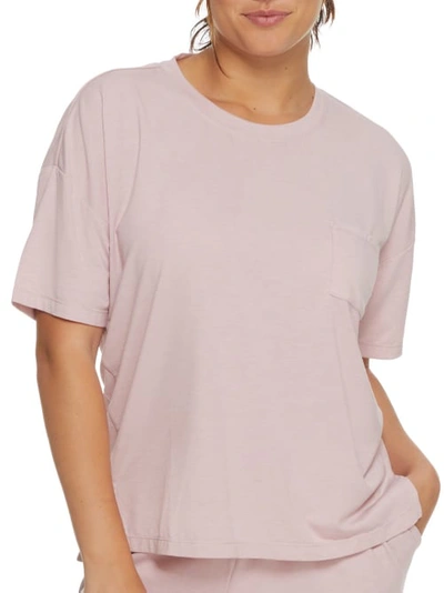 Shop Bare Necessities Relax, Recharge, Recycled Ribbed Knit Tee In Rose