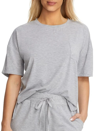 Shop Bare Necessities Relax, Recharge, Recycled Ribbed Knit Tee In Heather Grey