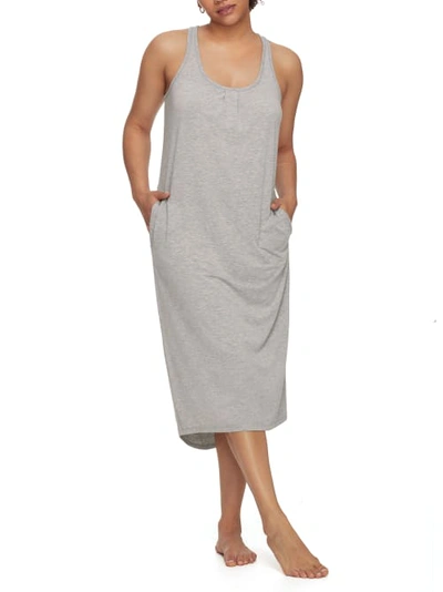 Shop Bare Necessities Relax, Recharge, Recycled Knit Chemise In Heather Grey