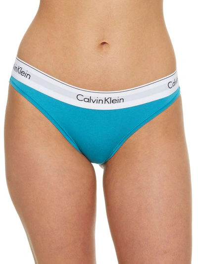 Shop Calvin Klein Modern Cotton Bikini In Tapestry Teal