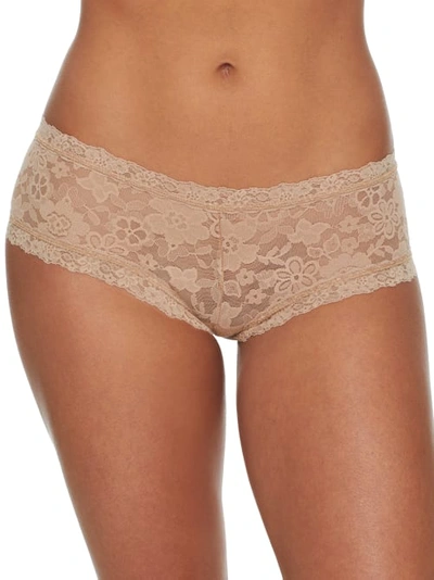 Shop Hanky Panky Daily Lace Boyshort In Taupe