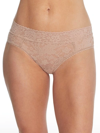 Shop Hanky Panky Daily Lace Girl Brief In Taupe