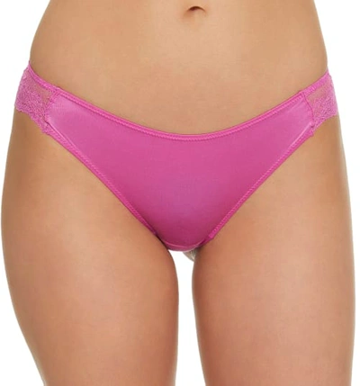 Shop Maidenform Comfort Devotion Lace Tanga In Fuchsia Feather