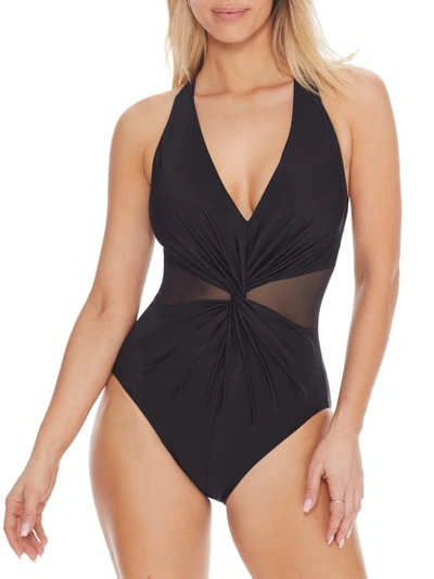 Shop Miraclesuit Illusionists Wrapture One-piece In Black