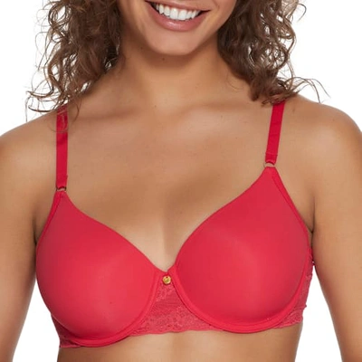Shop Natori Bliss Perfection T-shirt Bra In Sunset Coral