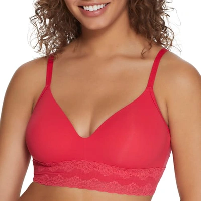 Shop Natori Bliss Perfection Wire-free T-shirt Bra In Sunset Coral