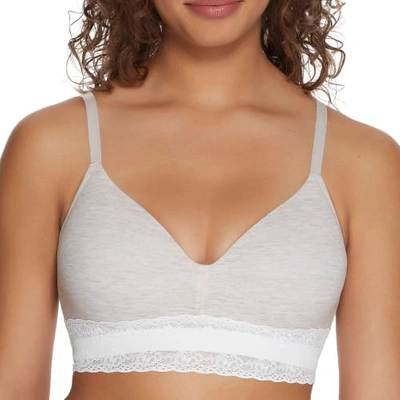 Shop Natori Bliss Perfection Wire-free T-shirt Bra In Heather Marble