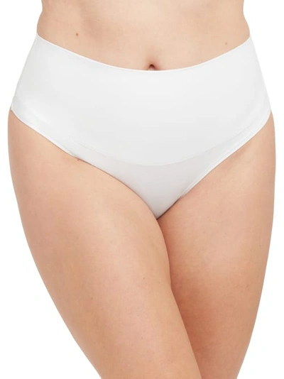 Shop Spanx Cotton Comfort Thong In White