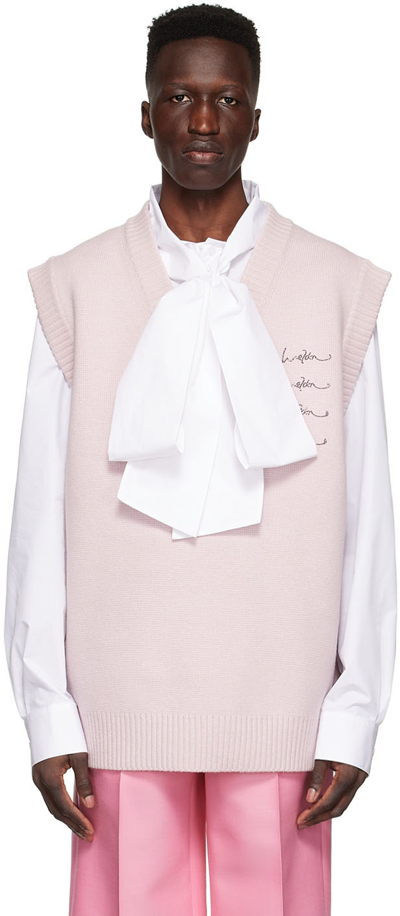 Shop We11 Done Pink Wool Vest