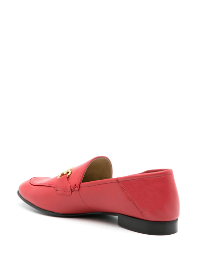 Shop Sarah Chofakian Milao Leather Loafers In Red