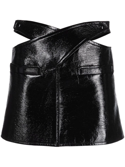 Courrèges Skirt In Black Synthetic Fibers In Black