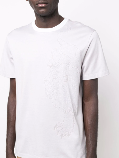Shop Billionaire Graphic-print T-shirt In Neutrals