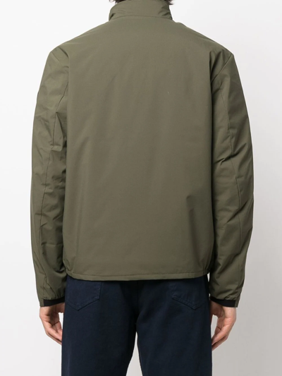 Woolrich Logo-patch Bomber Jacket In Grün