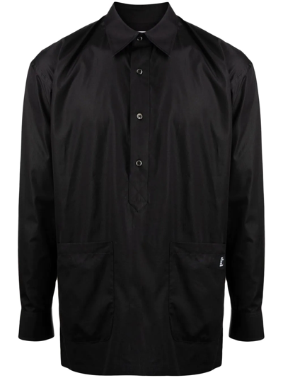 Shop The Power For The People Logo-patch Detail Shirt In Schwarz