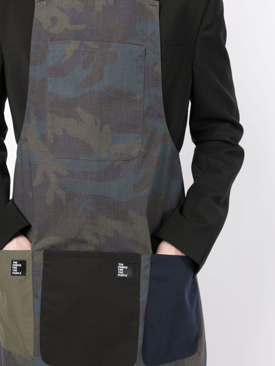 The Power For The People Multiple-pocket Detail Apron In Mehrfarbig