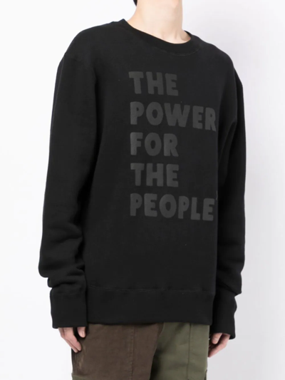 Shop The Power For The People Logo-print Detail Sweatshirt In Schwarz