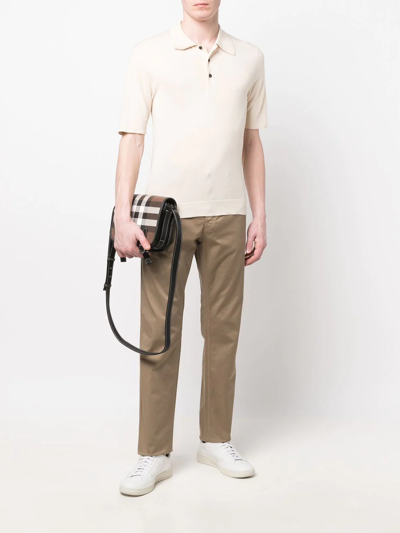 Pt Torino Short-sleeve Polo Shirt In Nude