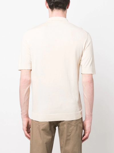Pt Torino Short-sleeve Polo Shirt In Nude
