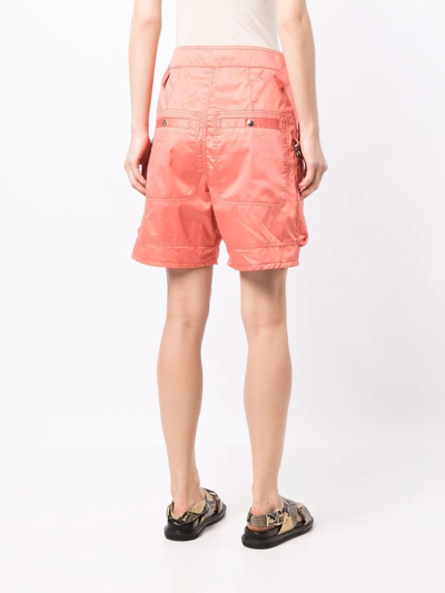 Shop Isabel Marant High-waisted Knee-length Shorts In Orange