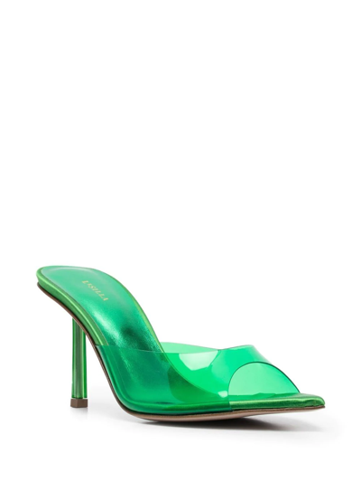 Le Silla Afrodite Sandals In Green Leather In Grün