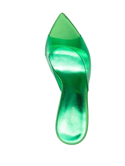 Le Silla Afrodite Sandals In Green Leather In Grün