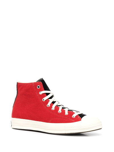 Converse Chuck 70 Beyond Retro Fleece High-top Sneakers In Red/blue/black |  ModeSens