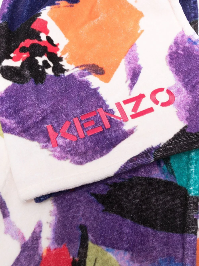 Shop Kenzo Graphic Print Towel In Violett