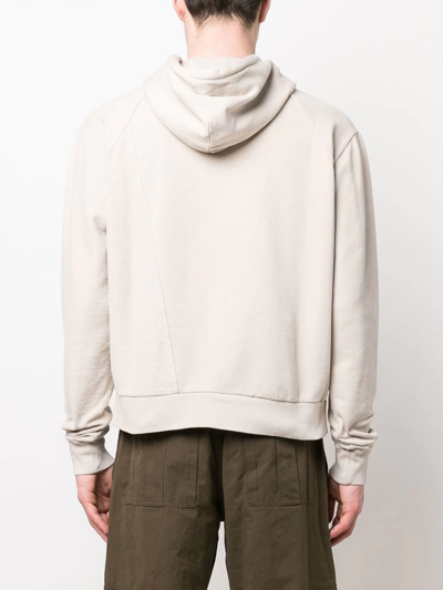 Shop Heliot Emil Panelled Organic Cotton Hoodie In Nude