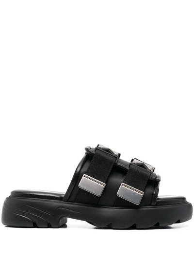 Shop Bottega Veneta Flash Platform Sandals In Schwarz