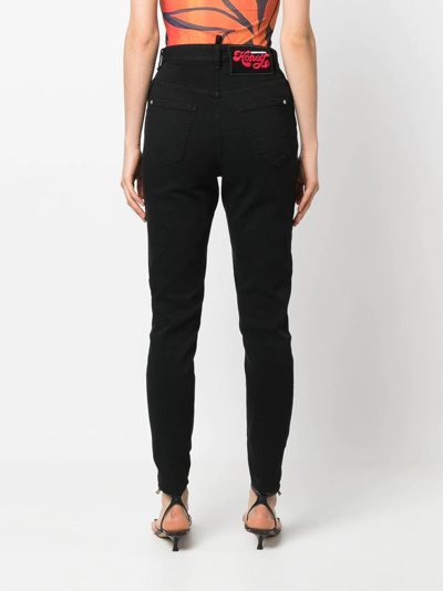 Shop Dsquared2 High-waisted Skinny Jeans In Schwarz