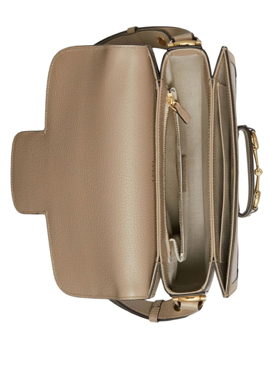 Shop Gucci Small Horsebit 1955 Shoulder Bag In Nude