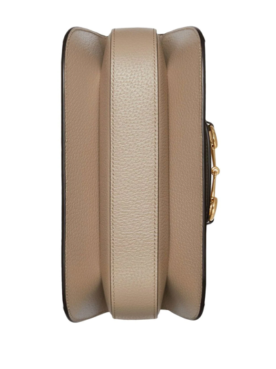 Shop Gucci Small Horsebit 1955 Shoulder Bag In Nude