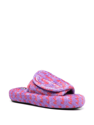 Natasha Zinko Angry Touch Strap Slides In Pink