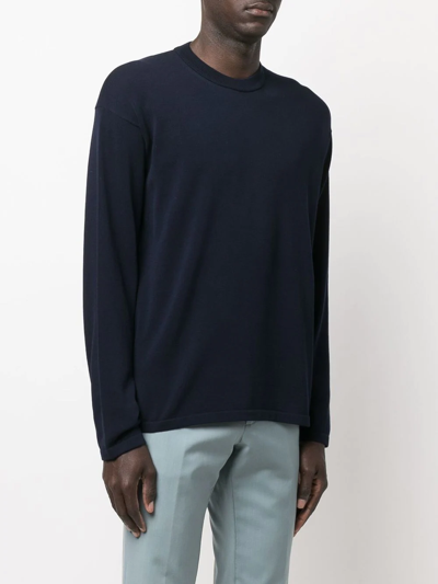 Shop Roberto Collina Crew-neck Cotton Jumper In Blau