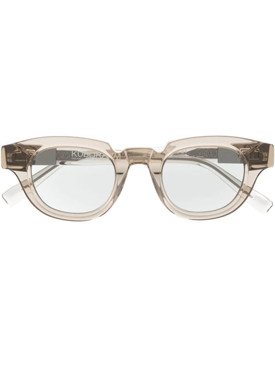 Shop Kuboraum S1 Square-frame Optical Glasses In Nude