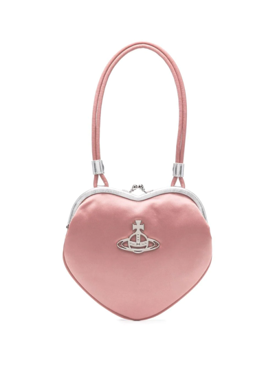 Vivienne Westwood Orb-plaque Heart Shaped Checked Crossbody Bag in
