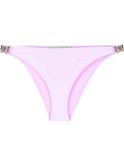 Shop Stella Mccartney Logo Embellished Bikini Bottoms In Rosa