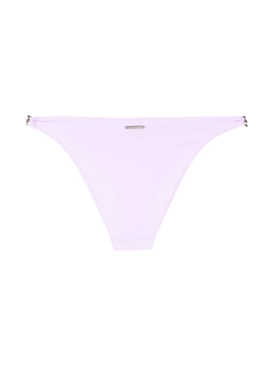 Shop Stella Mccartney Logo Embellished Bikini Bottoms In Rosa