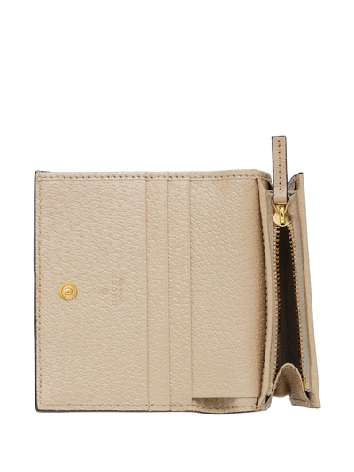 Shop Gucci Ophidia Card Case Wallet In Weiss