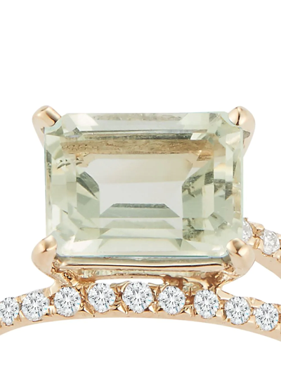 Mateo 14kt Yellow Gold Diamond Amethyst Point Of Focus Ring In Gold