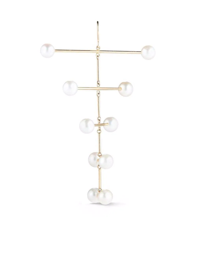 Mateo 14kt Yellow Gold Blizzard Pearl Mobile Earrings In Gold