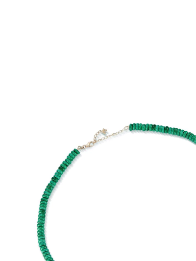 Shop Mateo 14kt Yellow Gold Malachite Roundel And Diamond Station Necklace