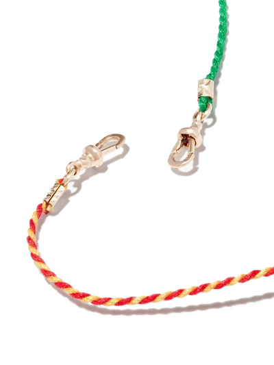 Marie Lichtenberg 9kt Yellow Gold Silk And Pearl Necklace In Yellow