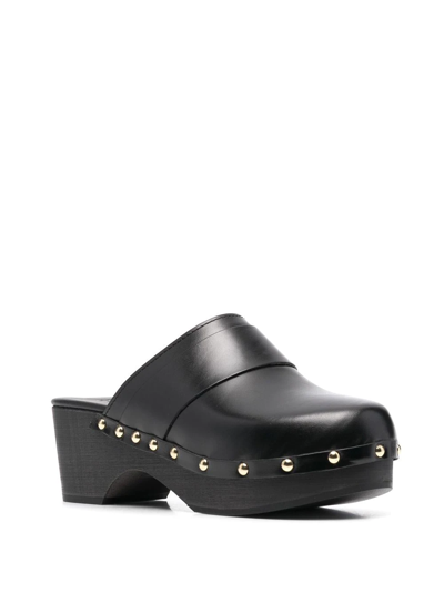 Shop Aeyde Bibi Studded Leather Clog Mules In Black