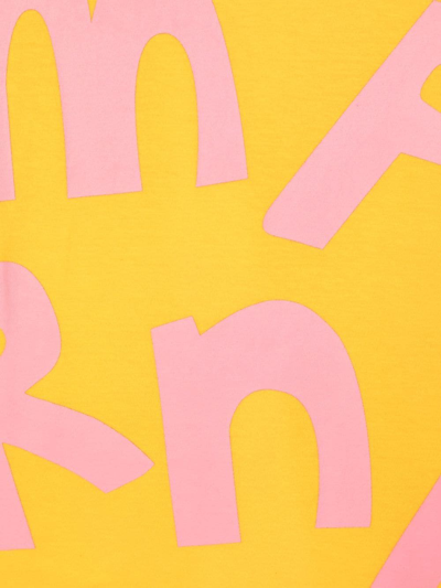 Marni Logo-print Cotton T-shirt In Yellow