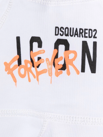 Dsquared2 Logo-print Track Shorts In White