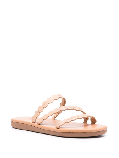 Ancient Greek Sandals Leather Slip On Sandals In Neutrals